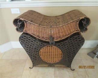 Wicker chest.
