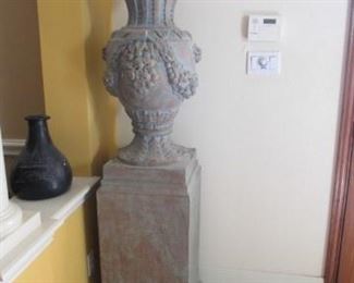 Pair of large entry urns.