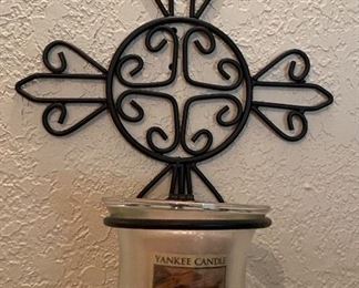 Wall Decor' Wrought Iron with Votive Candle