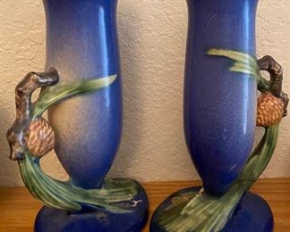 Roseville Vases with Acorns