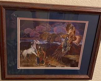 Native American Framed Scene