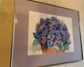 Framed Watercolor Floral Print