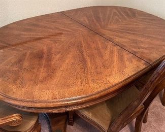 Hibriten Dining Room Set Seats Six Cane Back Seats