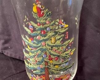 Christmas Hand Painted Vase