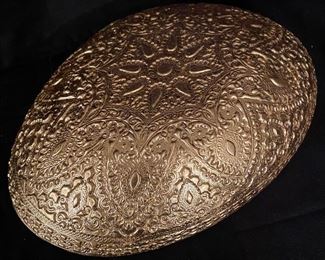 Ardo Oval Red with Gold Overlay Bowl