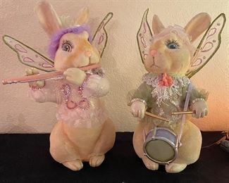 Kathrine Collectibles Bunnies with Flute & Drummer