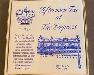 Ceramic Tile Plaque "Afternoon Tea at The Empress"
