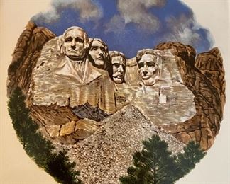 Ceramic Tile Plaque Mt. Rushmore