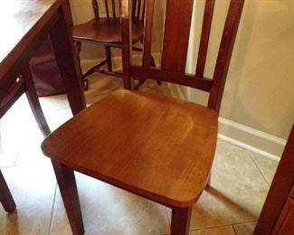 closeup of chairs that go with table