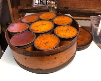 antique pantry spice box