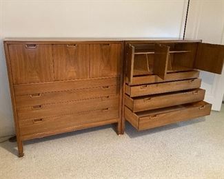 Walnut dressers (2) Mount Airy Janus colllection. $800 each