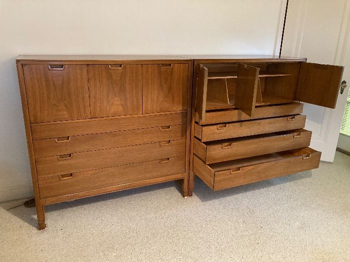 Walnut dressers (2) Mount Airy Janus colllection. $800 each