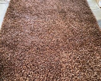 Sueded silk shag rug