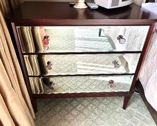 Ethan Allen mirrored 3 drawer chest