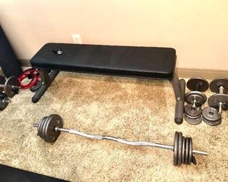 Bench and weights