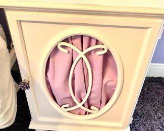 Night stand with fabric inset