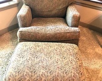 Easy chair and matching ottoman