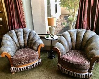 Pair of dramatic chairs 