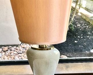 Celadon ceramic lamp