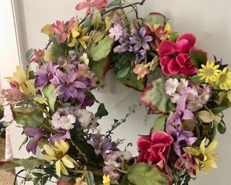 Pair of floral wreaths