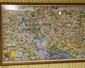 Cairo Map - Framed