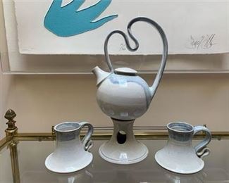 Lot 099
Signed Art Pottery Coffee Set