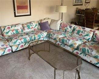 Lot 173
Retro Floral Sectional Sofa