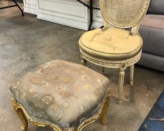 french chair and ottoman