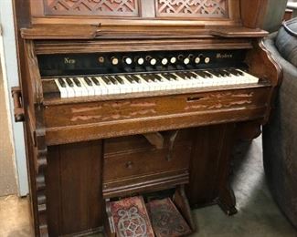 antique pump organ