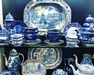 antique Blue & White dinnerware
