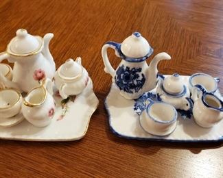 Miniature porcelain tea sets