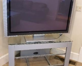Large Sony television and stand