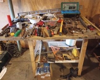 Assorted Hand Tools, Table Home Repair