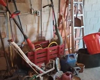 Garden Tools, Containers, Wagons, and Ladders