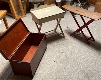 Kids Toy Box, Desk, and Ironing Board