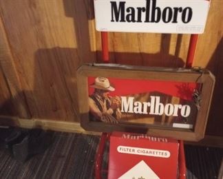 Marlboro Box, Display Stand, and Bar Light