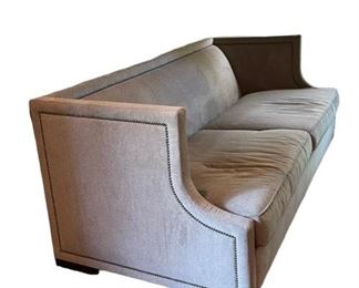 $750 - Vanguard Thom Filicia Home Cazenovia Sofa in Grey Fabric                                                                                                      Description: The Thom Filicia Home Collection captures Filicia's classic simplicity, while introducing a fresh, modern flair.  The result is a unique look where refined details mix with raw materials and industrial elements play against organic features.  Thom uses colors, textures and patters in innovative ways to create a collection with a sophisticated yet authentic point of view. Original Price $3335
Condition: Excellent
Dimensions:  90.5  x 41.5 x 34 H   
CONTACT US FOR MORE PICTURES. www.GoodbyHello.com                                                         info@GoodbyHello.com          Local pickup only only Leesburg, VA,  Contact us for shipper suggestions.