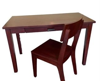 $100 - Solid Wood Desk and Chair SK121-54                             Description:  Perfect for the small room.  
Condition: Very Good
Dimensions:  48 x 24 x 30"H
CONTACT US FOR MORE PICTURES. www.GoodbyHello.com                                                         info@GoodbyHello.com                   Local pickup only only Leesburg, VA,  Contact us for shipper suggestions.