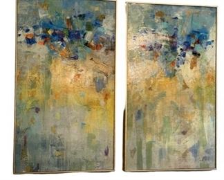 $100 - Two Contemporary Abstract  Jill Martin Art Framed SK121-4                                                                                       Description: "Meeting Place" Textured Print w/dimensional framing.  
Condition: Excellent
Dimensions: 19 x 2 x 32"H  12lbs

CONTACT US FOR MORE PICTURES. www.GoodbyHello.com                                                         info@GoodbyHello.com         Local pick up only Leesburg, VA.  Contact us for shipper suggestions.