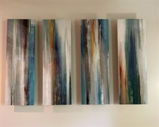 $150 - 4 Panel Abstract "Passage" by Ridgers Malanta Knowles Art SK121-25                                                                         Description: Framed Contemporary Acrylic Art dated 10/14.
Condition: Excellent
Dimensions:  10  x 3 x 29 H (each panel) 8 lbs
CONTACT US FOR MORE PICTURES. www.GoodbyHello.com                                                         info@GoodbyHello.com                   Local pickup only only Leesburg, VA,  Contact us for shipper suggestions.