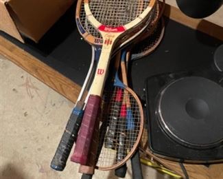 Vintage tennis rackets