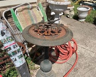 Cast iron French bird bath