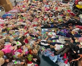 370 Barbies and Ken dolls!
