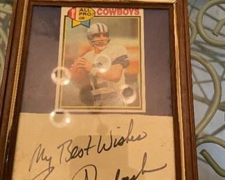 Signed football card