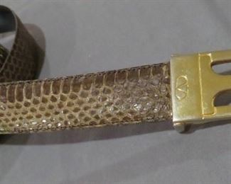 Vintage snakeskin belt by Valentino