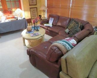 Massive leather sofa by Century - its buttery soft, a beautiful color and in excellent condition!!