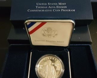 Thomas Edison Commemorative Silver Dollar