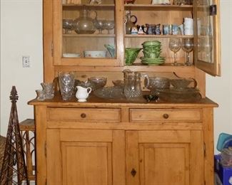 Antique English Hutch full of Goodies.