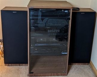 Complete Sony Audio Set With Stereo Component System With CD And Record Player
