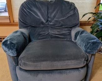 Blue Velvet Recliner